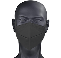 CN-505-Black KN95 Style Mask on mannequin front view