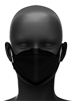FN-N95-508-Black KF94 Style Mask on mannequin front view